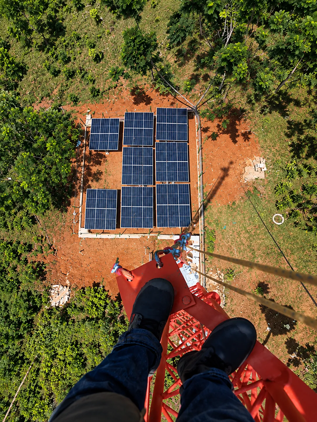 Paneles solares y telecomunicaciones